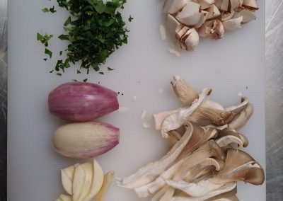 Ingrédients pour risotto champignons cacio e pepe