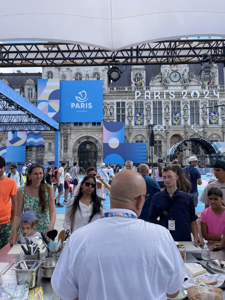 Terrase de l'hotel de ville de Paris - ANimation culinaire pendant les jeux olympiques